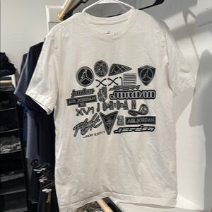 Jordan White and Black Short Sleeve Tee